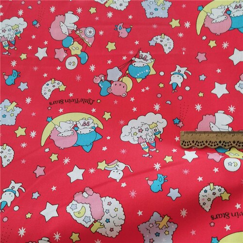 160X50Cm Moon Star Gedrukt Katoen Stof Door Halve Meter Diy Naaien Baby Beddengoed Patchwork Quilt Pop jurk Handgemaakte Craft: Cotton Fabric 4
