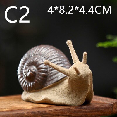 Bonsaï d'escargot en céramique | Micro paysage, décoration de jardin, décoration d'extérieur en pot, ornements de jardin: C2
