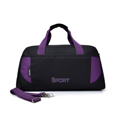 Fitness Nylon beschriftet Wochenende Duffel Tasche Lässig Männer Frauen Sport damen Tragen Auf Gepäck Tasche Duffle Reisetaschen: LILA
