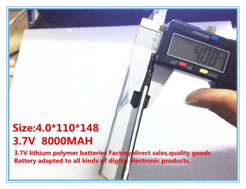 3,7 V,8000mAH,[40110148] PLIB (batería de iones de litio/iones de litio de polímero) para tablet pc,mid,power bank, para Sanei N10,Ampe A10