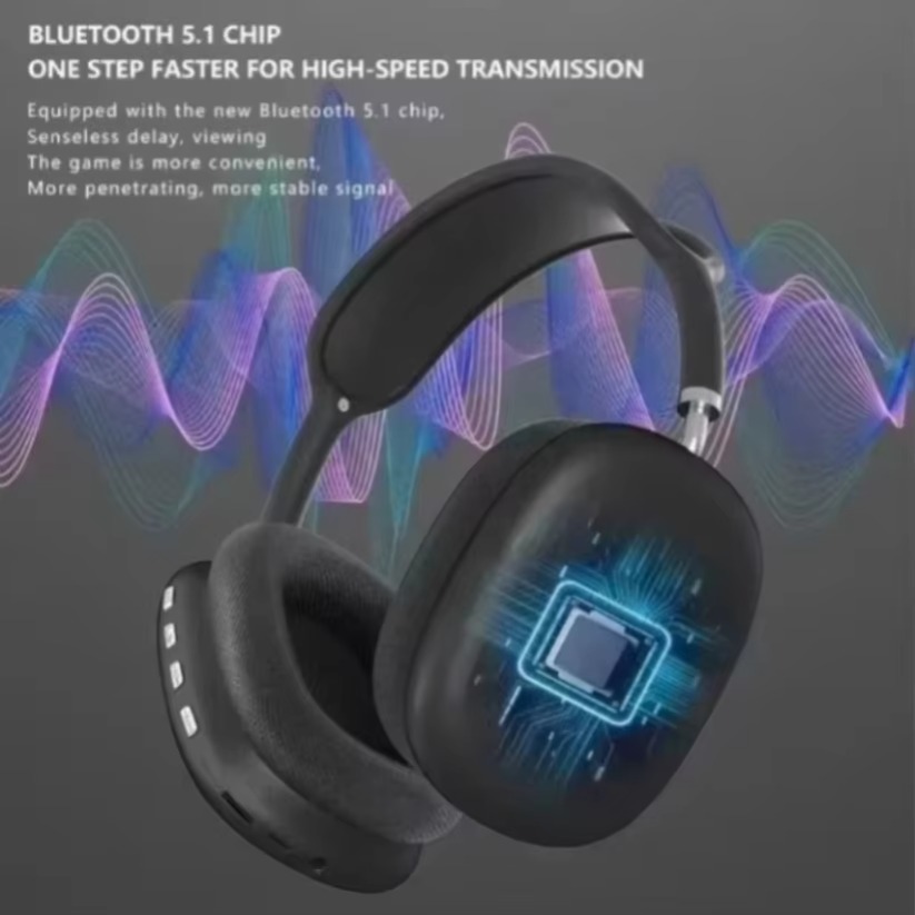 P9 Kabelloses Bluetooth-Headset, draussen-Sport, Spielen, kabellose Kopfhörer mit Mikrofon, Ohrhörer mit Geräuschunterdrückung, Bluetooth-Kopfhörer