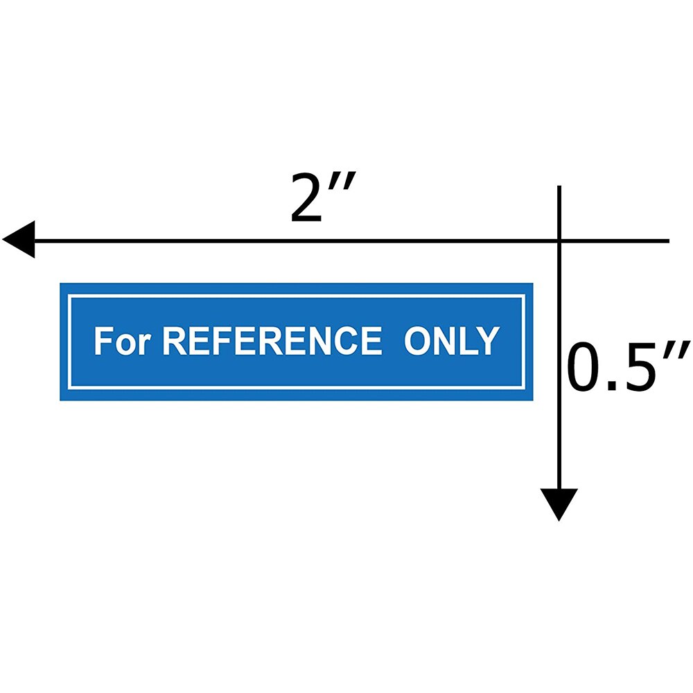 For Reference Only Stickers Removable Reference Label Warning On Book Notebook To Keep Safety Personel 0.5x2 Inch