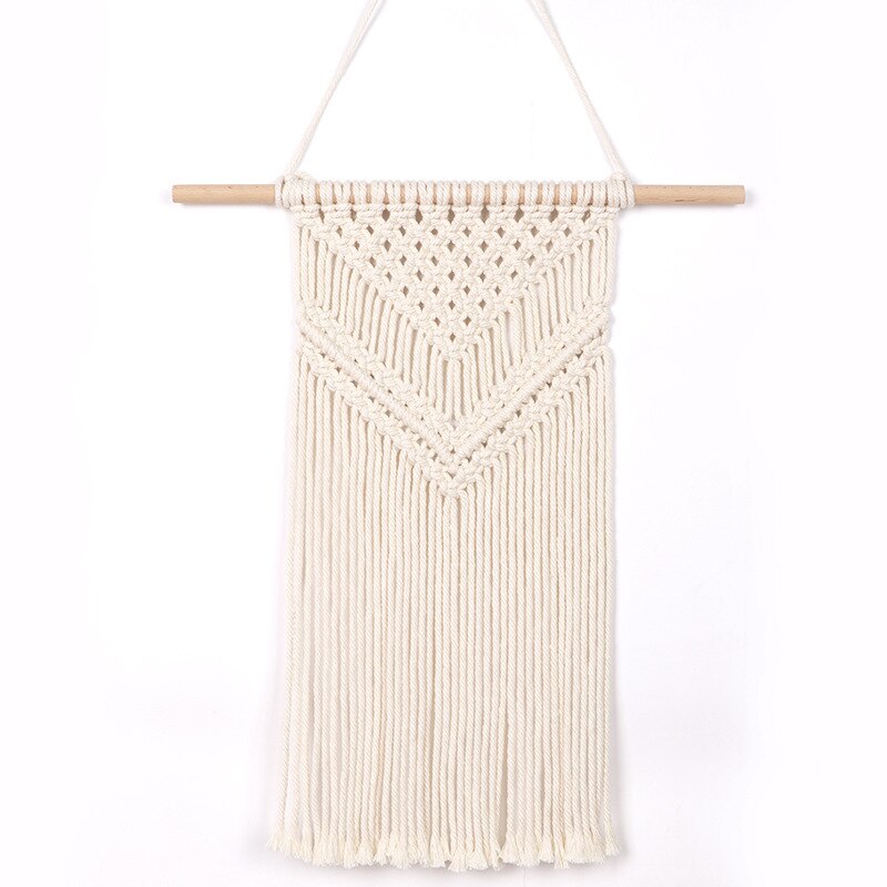 Macrame Woven Tapestry Wall Hanging Boho Chic Bohemian Room Geometric Tapestry Art Beautiful Apartment Dorm Room Decoration: B16