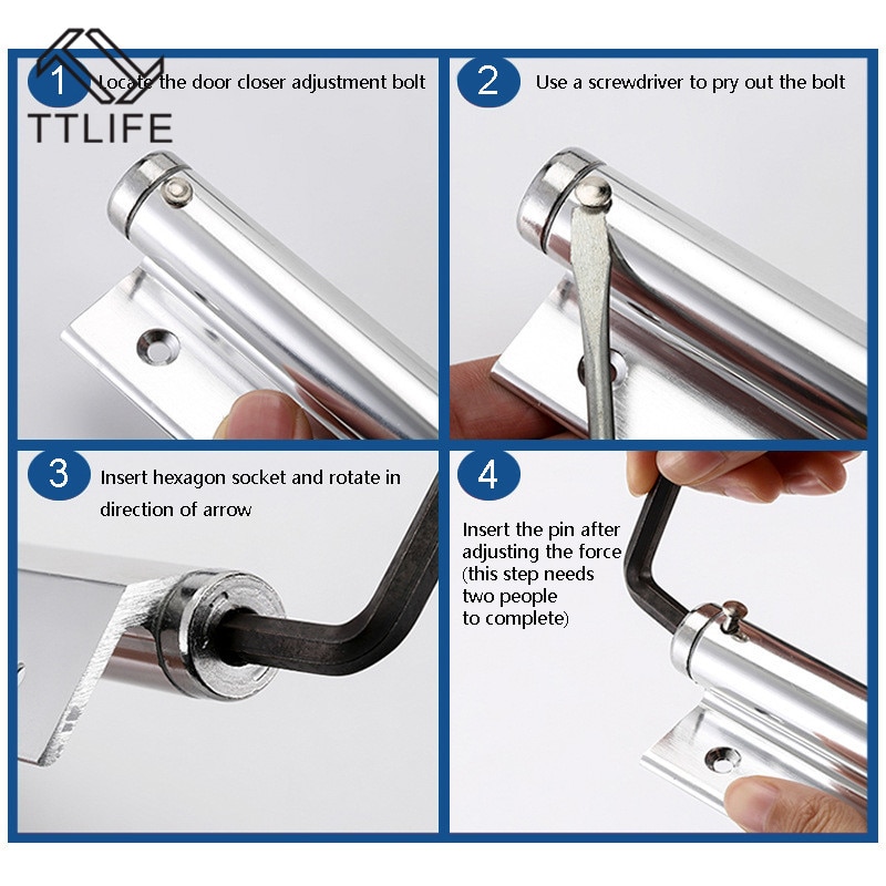 TTLIFE automatyczne proste odbicie sprężyny wyciszenie bliżej ukryte drzwi samozamykający się zawias robić domu apartament wiosna drzwi bliżej