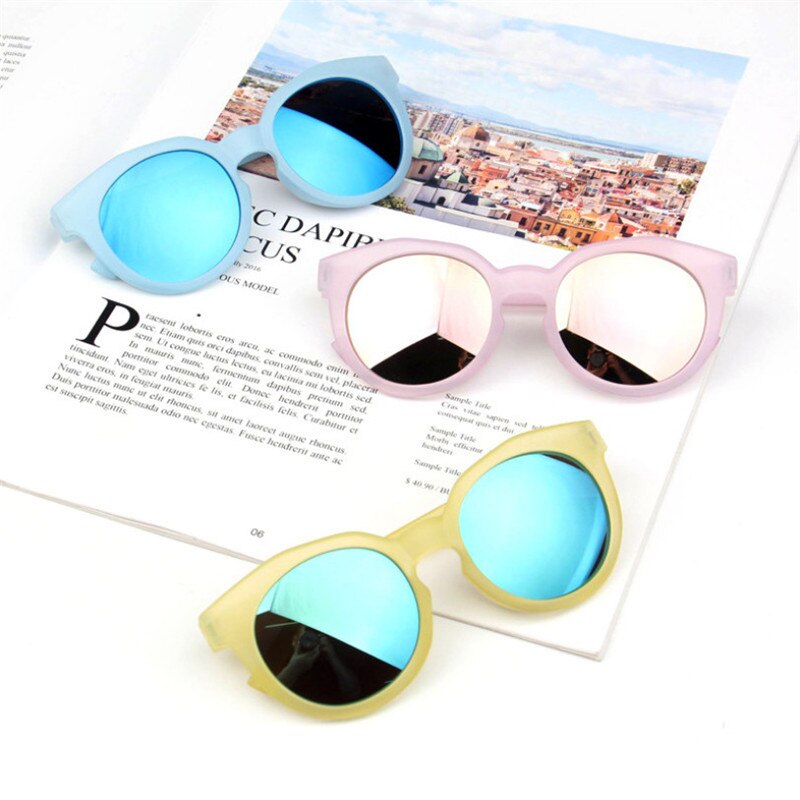 freundlicher Goggle Mädchen Anti-UV Sonnenbrille Heißer Jungen Mädchen Baby Art Klassische retro Nette Sonnenbrille Süssigkeit Farben Runde Brillen