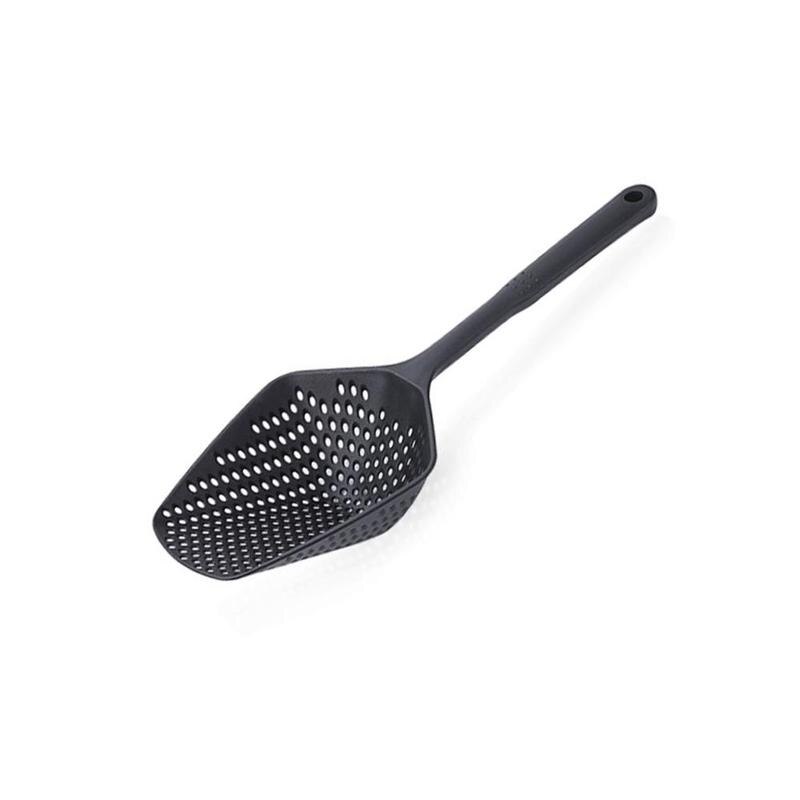 1 st svarta prylar dränera grönsaker vatten skopa matlagning skopa kök bärbara tillbehör durkslag verktyg sil  f5 y 0