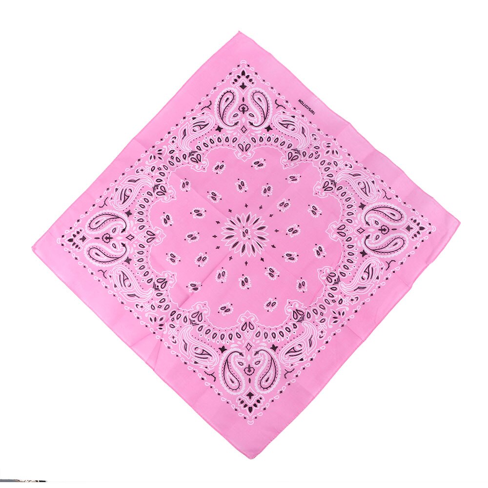 Unisex hip hop svart bandana huvudbonad hårband hals halsduk handled omslag fyrkantiga halsdukar tryck näsduk: Rosa