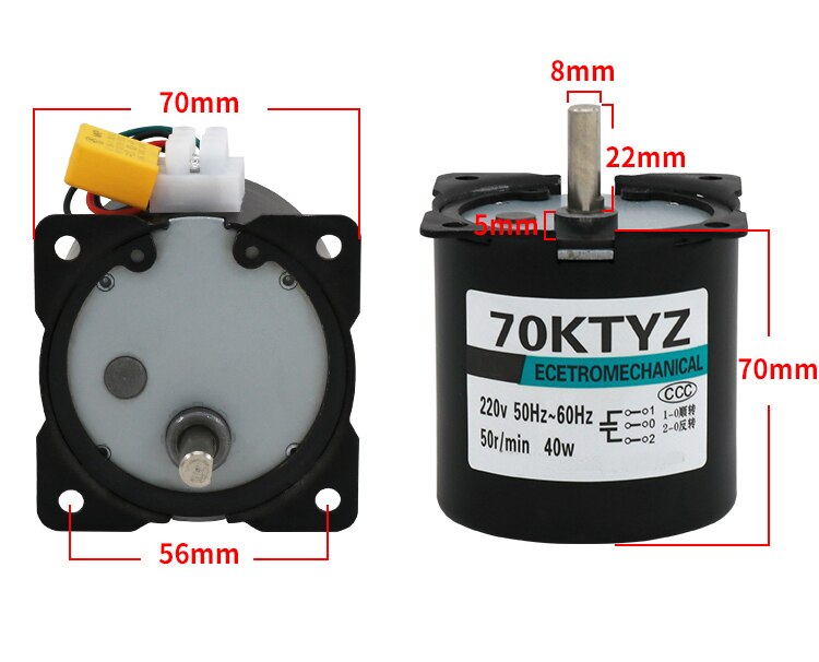 70ktyz alto torque cw/ccw metal alinhado velocidad... – Vicedeal