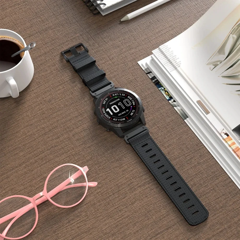 22mm 26mm QuickFit Nylon Uhrenarmbänder für Garmin Fenix 7 7X 6 6X Profi 5X 5Plus geflochtenes Armbinde für Garmin Epix Profi Gen 2 Enduro 3 2