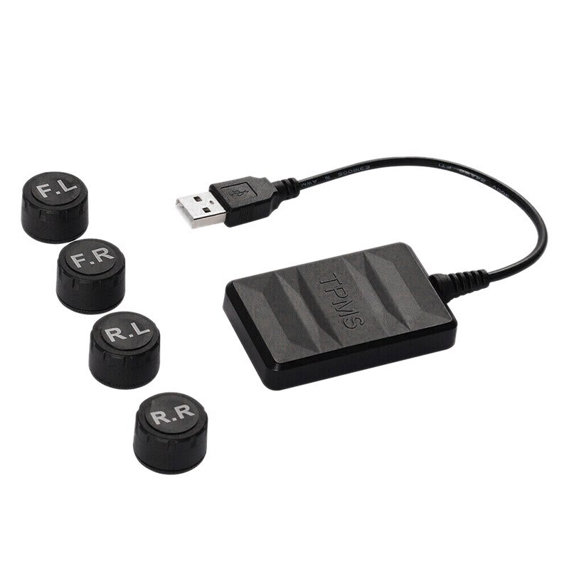Bil tpms til android usb dæktryk overvågningssystem navigationsskærm trådløs automatisk dæktryk alarm