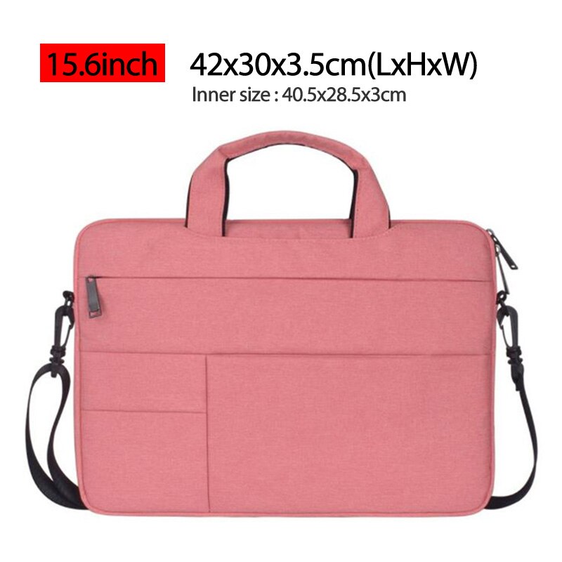 Bolso de negocios para ordenador portátil de 15,6 pulgadas, maletín para ordenador portátil, impermeable, para viaje, 13, 14 x a67c: Pink 15.6inch