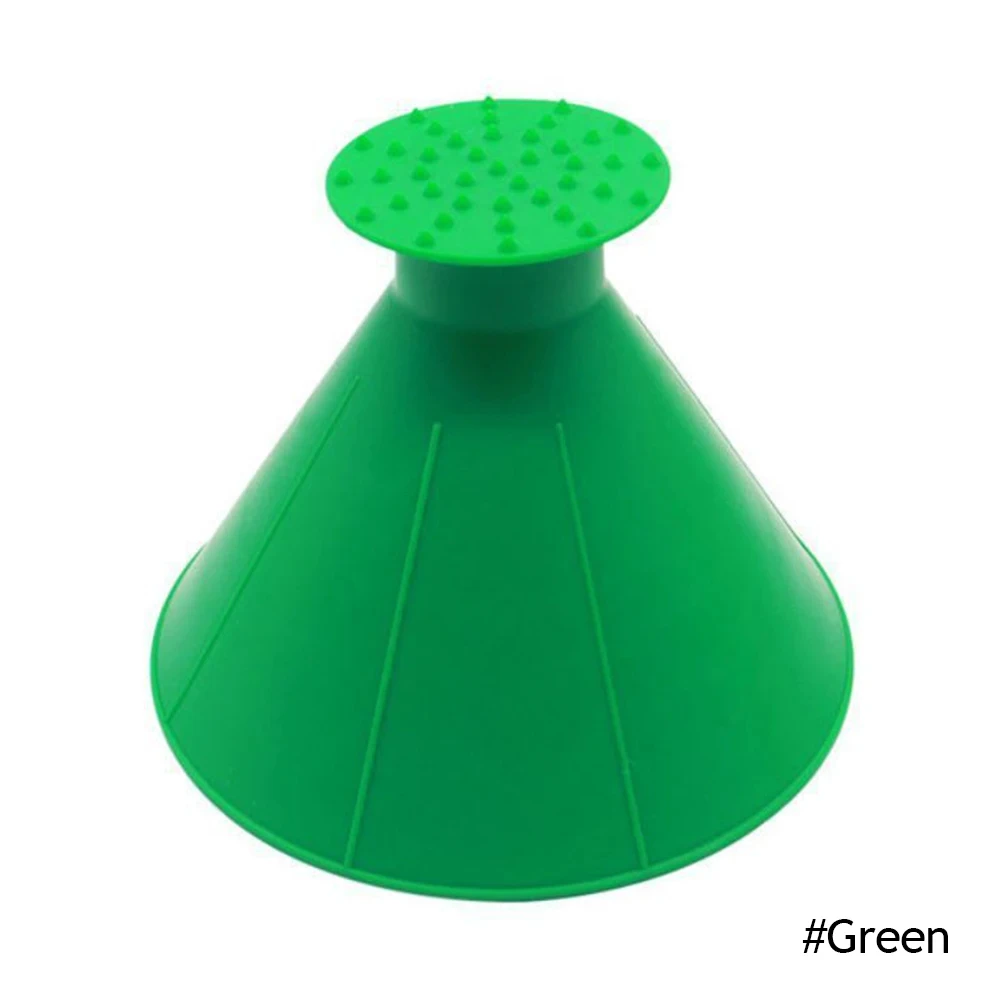 Auto Ijsschraap Trechter Autoruit Glas Reinigingsgereedschap Voorruit Sneeuw Verwijderen Schep Reinigingsborstel Huis Ramen Glas Schoon Gereedschap: green