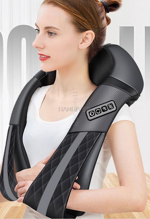 Massage shawl, beat, heat, knead, knead and massage household massage back, shoulder, neck, waist and leg multi-function vehicl: B