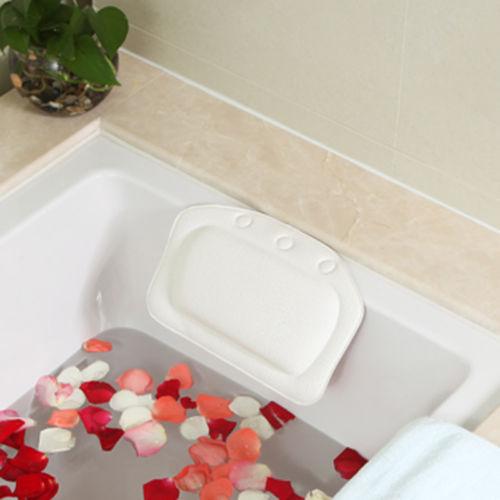 Coussin de bain Spa de luxe à la maison, coussin en éponge profonde, Massage relaxant, baignoire à grande ventouse, confort du cou et du dos: A1
