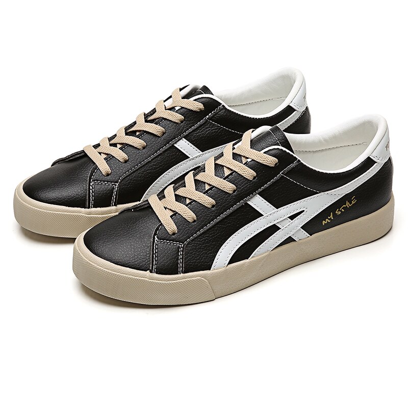 Menn fritidssko herresko lettvektskomfortable pustende walking joggesko casual sneakerslow skoler leiligheter sko: Svart / 10