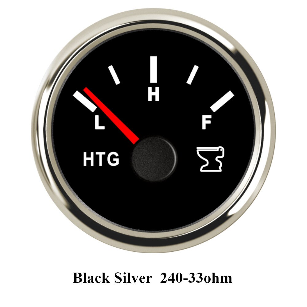 52mm Marine Holding Tank Level Gauge 0-190 ohm 240-33 ohm Boat Car RV Sewage Level Gauge Meter With 7 Colors Backlight 9-32V: BS 240-33 ohm