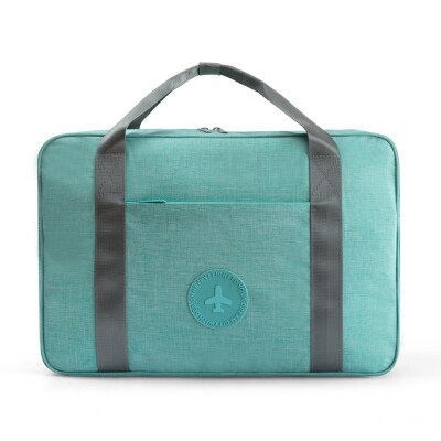 Bolsa de viaje plegable catiónica, equipaje de mano de gran capacidad, bolsa de almacenamiento impermeable para viajes cortos, se puede colocar en el carrito: Azul cielo