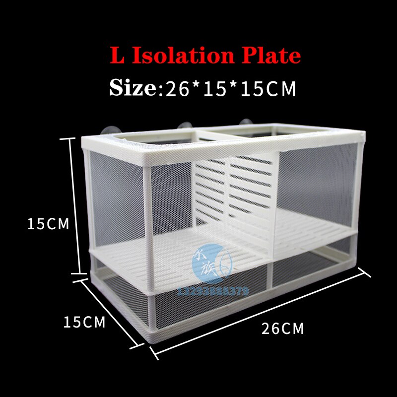 Fish Breeding Box, Acrylic Fish Isolation Box with Suction Cups, Aquarium Acclimation Hatchery Incubator for Baby Fishes Shrimp