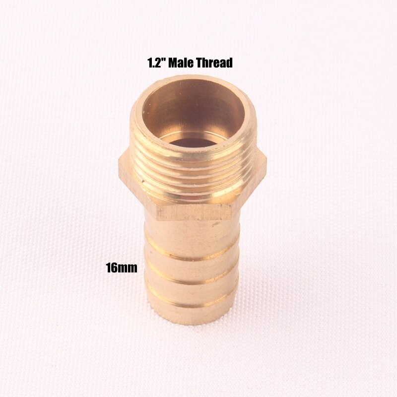 1/2" Female Male Thread Hose Connector 8-19mm Pure Brass Pagoda Water Connectors Irrigation Copper Gas Soft Pipe Hose Adapters: 1l2 Male-16mm
