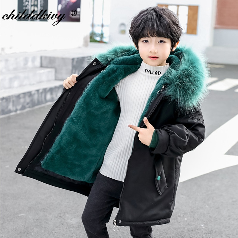 Girl Winter Jacket Children's Clothing Boy's cotton coat Thicken Plush Girls Cotton-padded Jacket Kids Parks for Girls