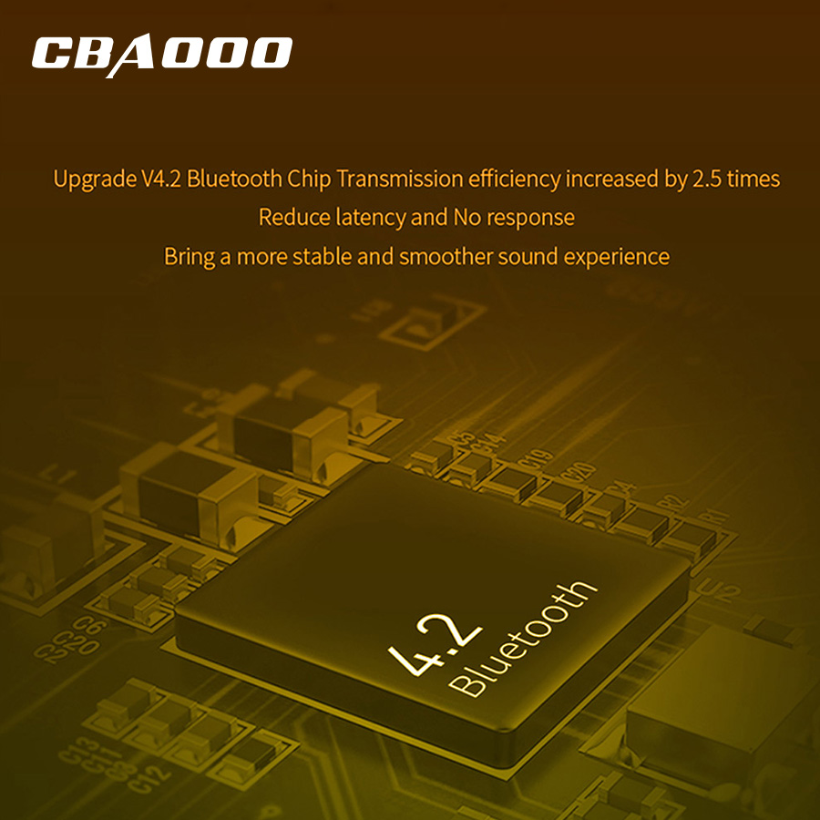 Cbaoooo  b800 bluetooth oordopjes draadloze koptelefoon sport stereo bluetooth oordopjes met microfoon voor telefoon