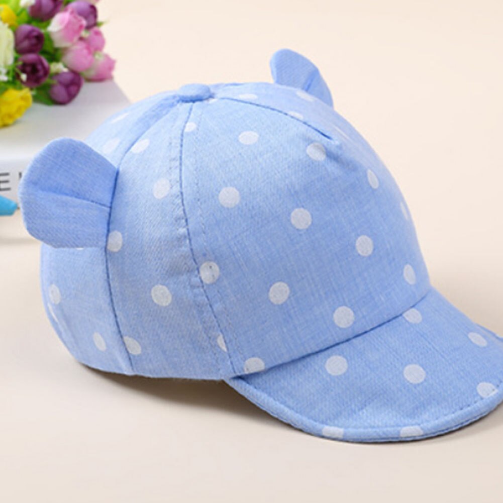 Barn baby pojke toddler nyfödd solhatt basker sommar baseball hatt keps huva: Blå