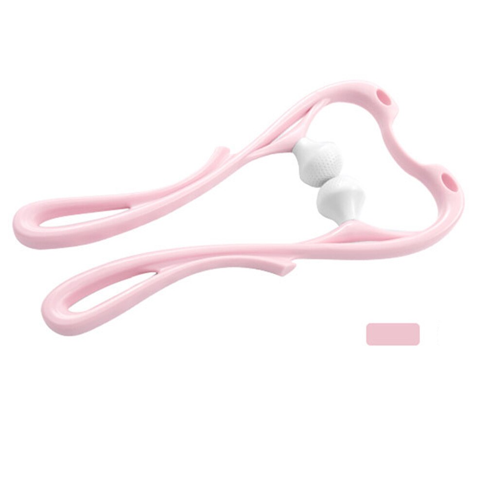 Neck Massager, Shoulder Relaxer Handheld Self Muscle Massage - Lightweight &amp; Portable,with Massage Point for Muscle Relax: Pink