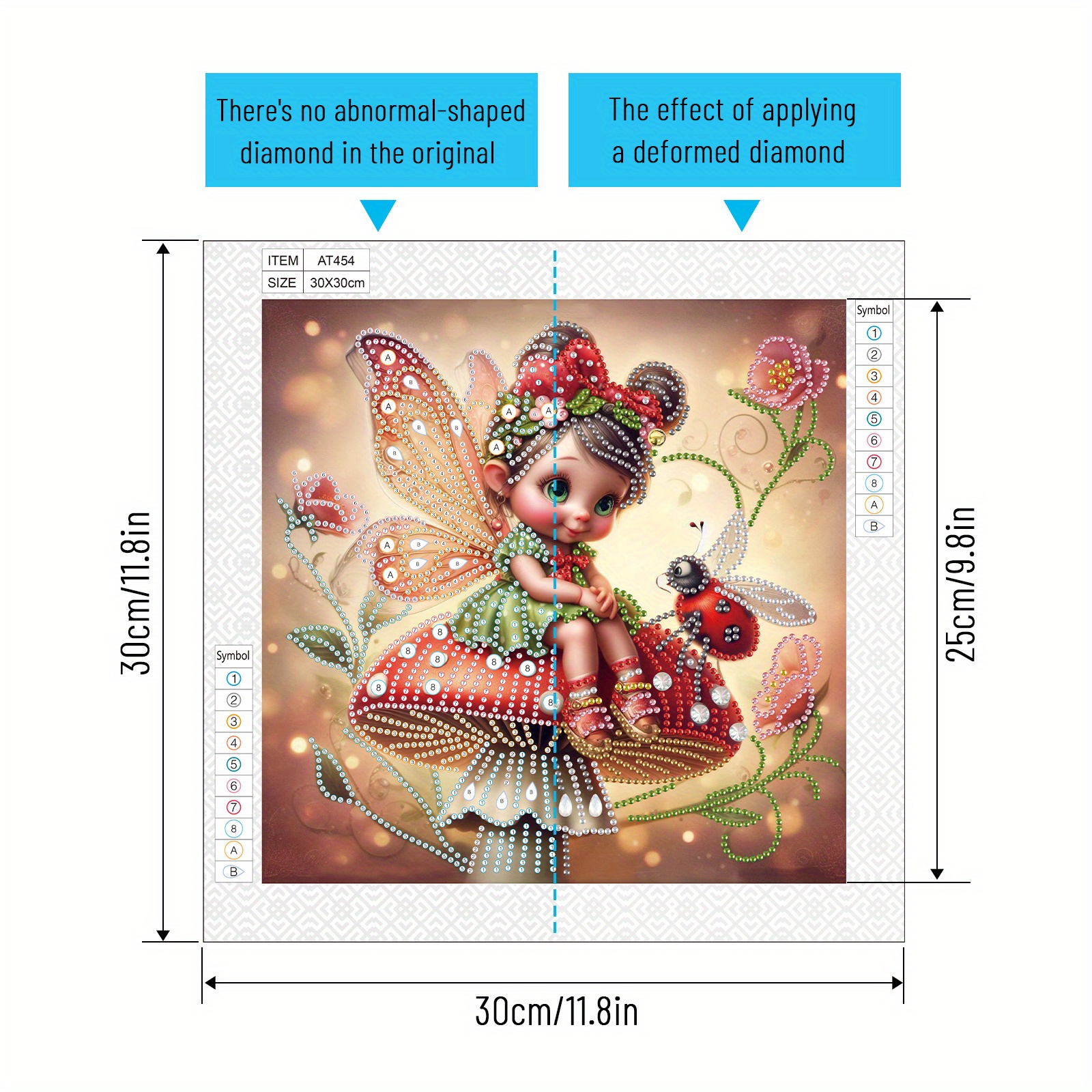 Kits de arte de diamante de forma especial 5D de Hada de las flores DIY para principiantes, kits de pintura de arte de diamante para de decoración de pared del hogar