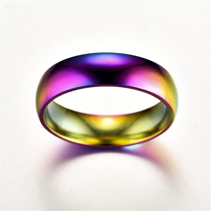 Modyle Rainbow Stainless Steel Ring for Women Jewelry Accessories