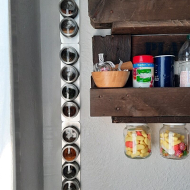 Spice Potten Rack Rvs Kruidenpotjes Muur Plaat Base Wall Mounted Base Voor