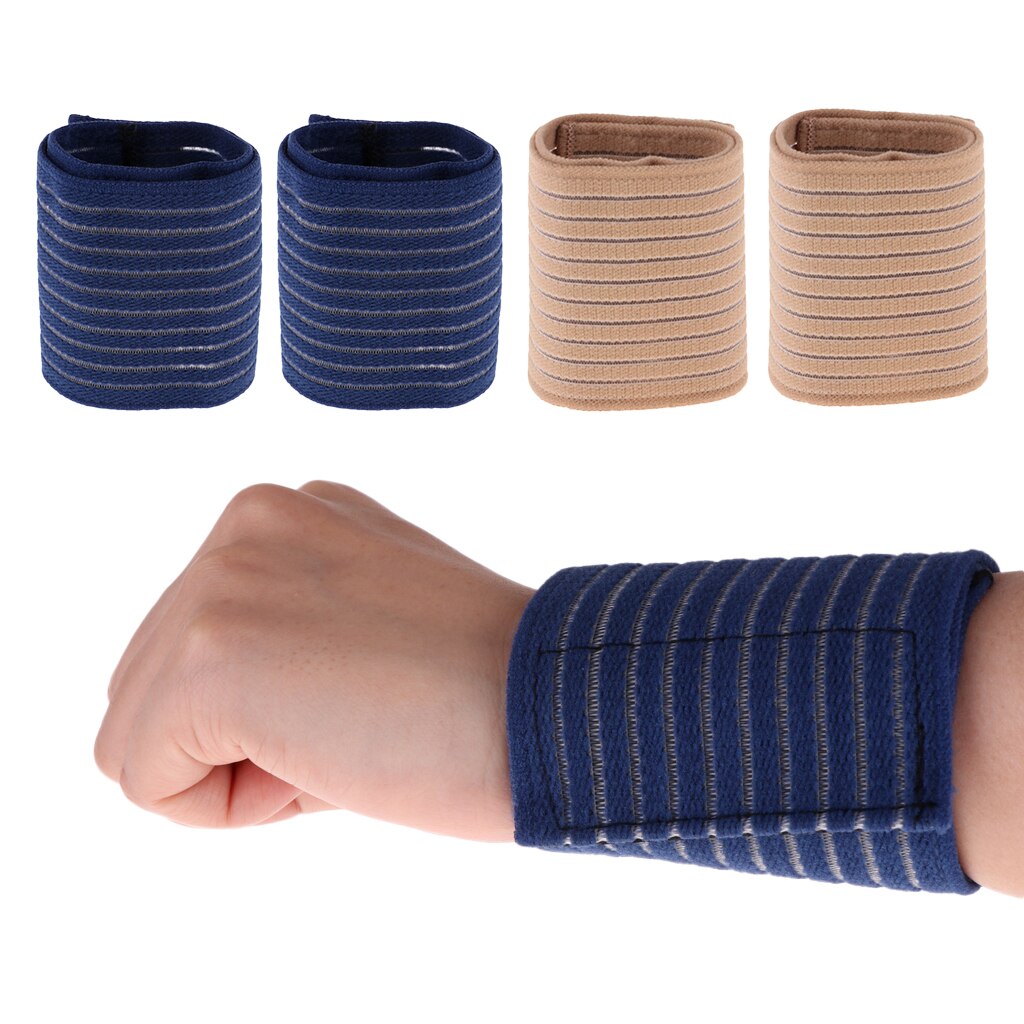 2 Pairs Elastische Polsband Ondersteuning Sport Hand Protector Bandage Bandjes Guard, Draagbare & Duurzaam