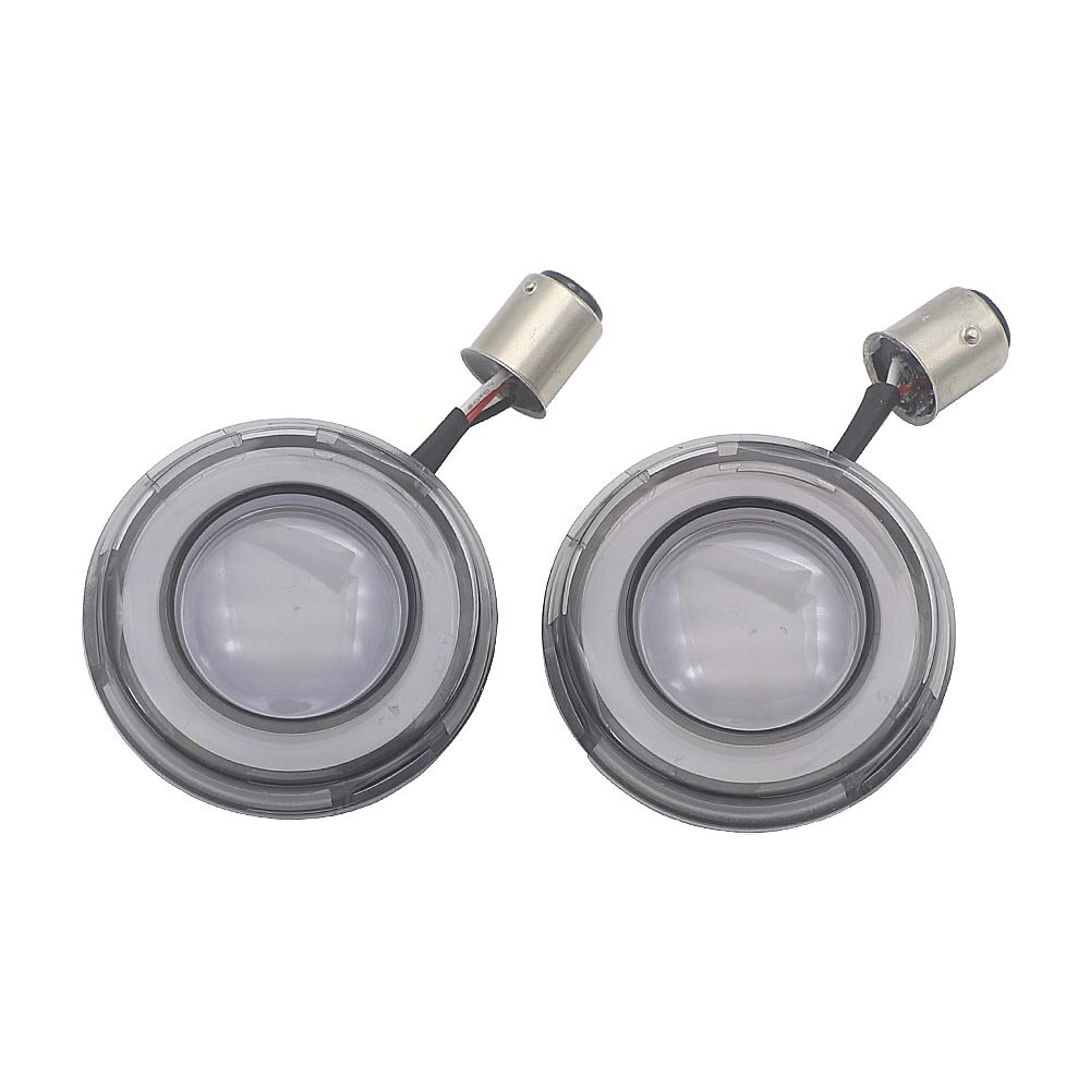 Motorcycle Bullet Style LED Rear Turn Signal Conversions Case for Touring Softail Dyna Sportster XL883 XL1200: Dark Grey