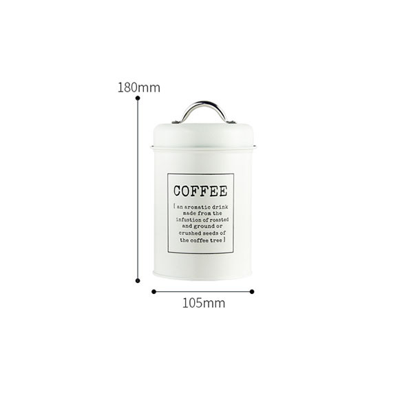 Vintage Metalen Keuken Opslag Bus Potten 1.2l Thee Koffie Suiker Voedsel Opslag Container Verzegelde Koektrommel Keuken Benodigdheden: Clear