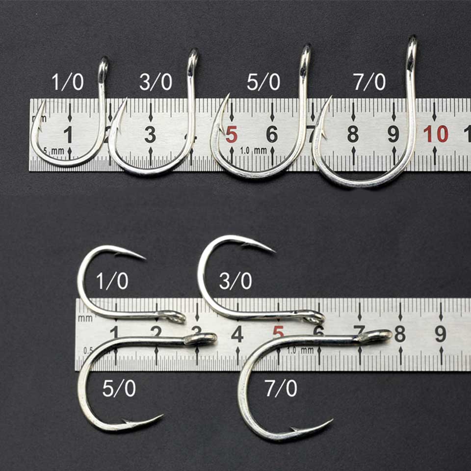 Mustad 10881 Fishing Hooks 100% Original 1/0-11/0 Jigging Single Sea Fishing Hooks Deep Sea Fishing