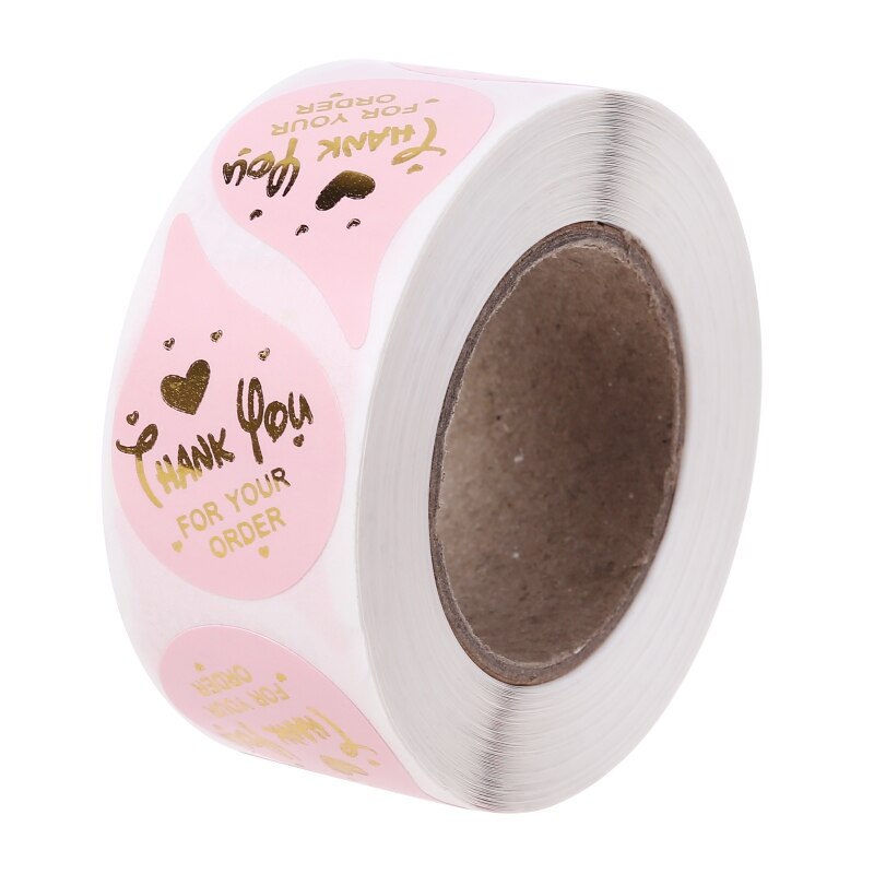 500pcs Thank You for supporting My Small Business Sticker Heart Seal Label R9JC: 6 / S