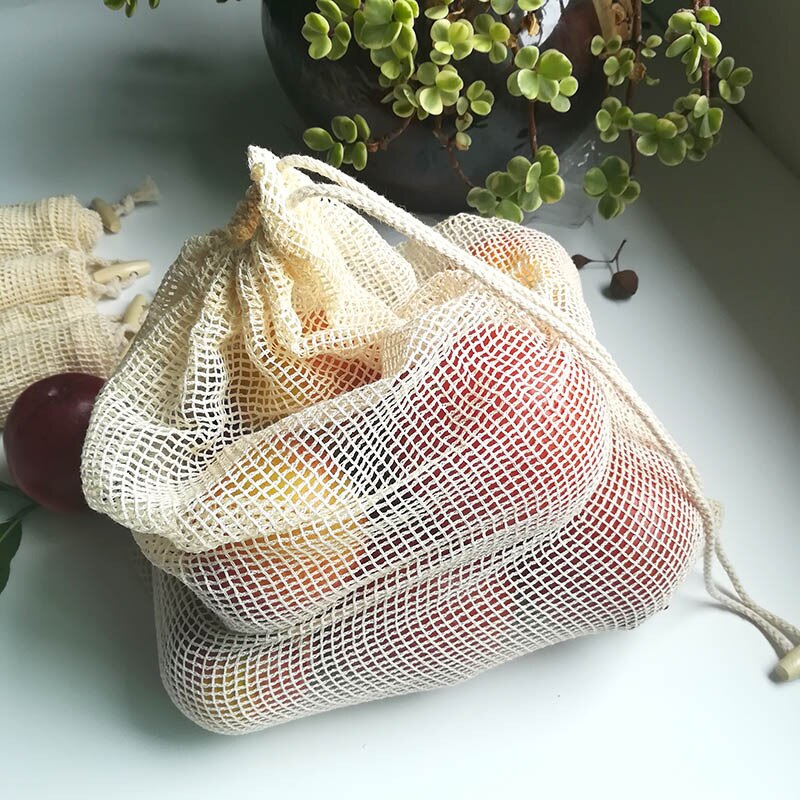 Cotton sack Pocket pocket woven ball pocket multi-purpose net bag shopping bag Fruit mesh bag