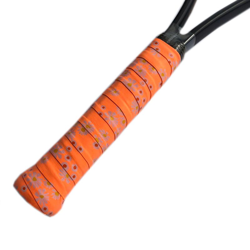 8pcs ZARSIA Perfume Tennis Overgrips super tacky tennis rackets grip printing daisy badminton overgrips: Orange