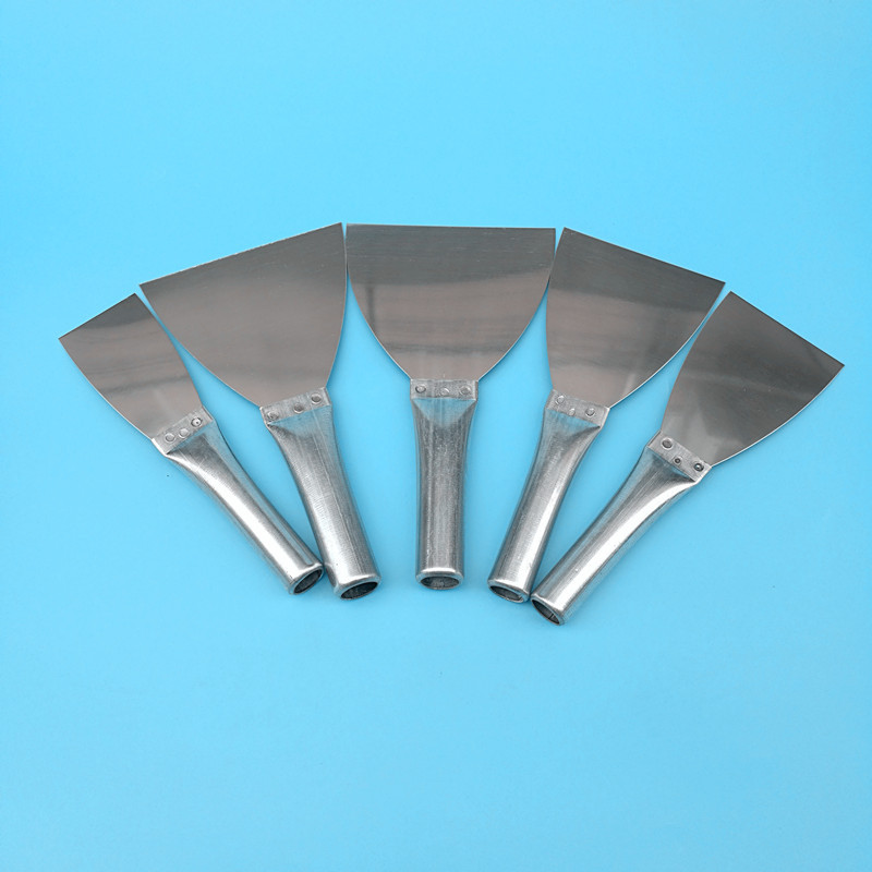 1Pc 1 Inch 0.8Mm Plamuurmes Schraper Met Houten Handvat Schop Schraperblad Constructie Gereedschap Muur Decoratieve Troffel Handgereedschap