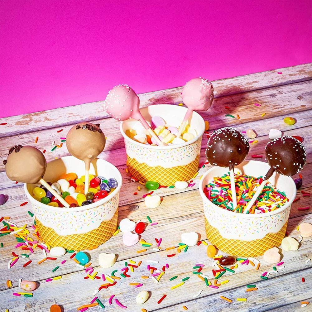 Plastic Stok Lolly Cake Papier Stok Cake Pops Wit Fondant Sticks Sucker Sugar Craft Diy Bakvorm Tool F2Q6