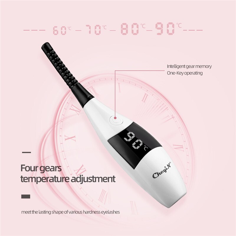 CkeyiN LED affichage Électrique Chauffé Recourbe-cils Maquillage Longue Durée Cils Curling USB Rechargeable Cils Outil De Curling 50