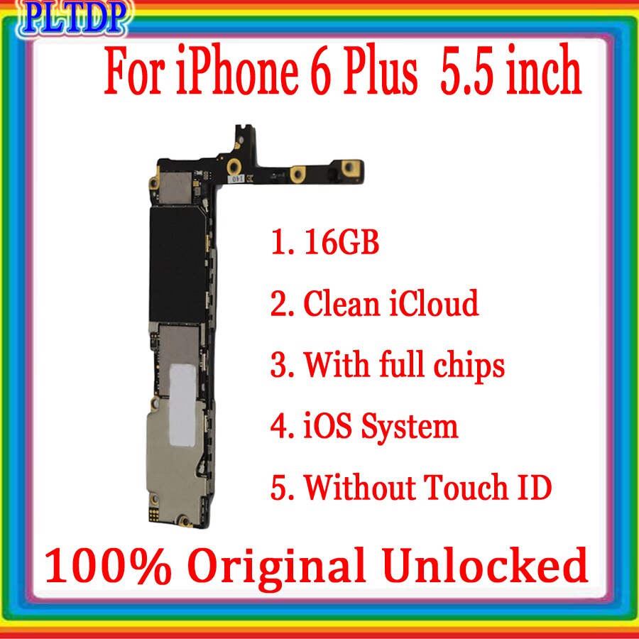 16gb/32gb/64gb Für iphone 4 4S 5 5C 5S 5SE 6 6s 6Plus 6s plus Motherboard Mit Voller Chips,100% Original entsperrt Logic board: For 6 Plus-16GB