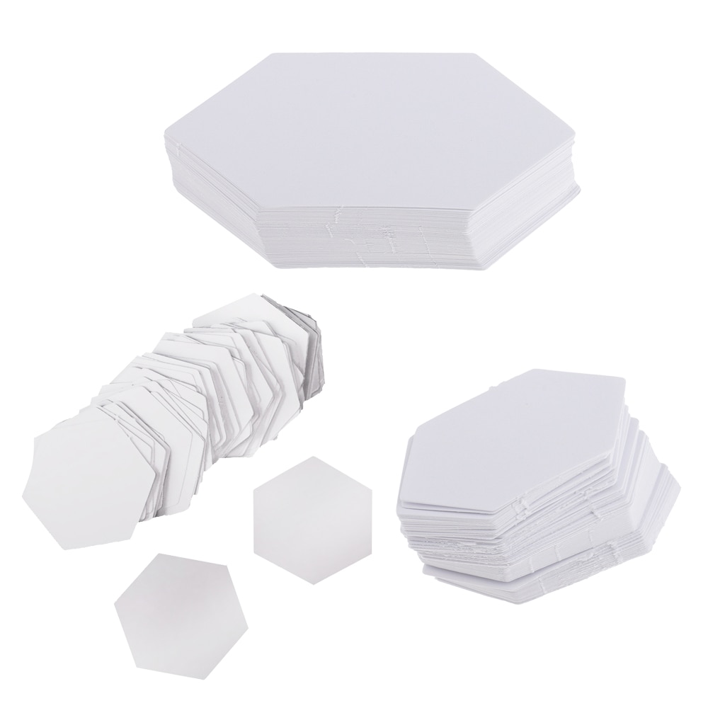300 Pieces Hexagon Shape Paper Quilting Template English Paper Piecing for DIY Patchwork