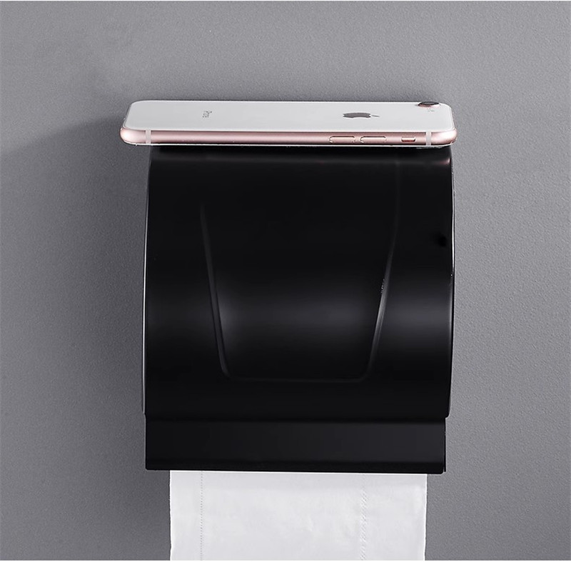 Tuqiu Black Paper Holder Aluminum Bathroom Paper Roll Holder Brief Tissue Holder Box Rack Toilet Paper Holder Tissue Boxes: light green