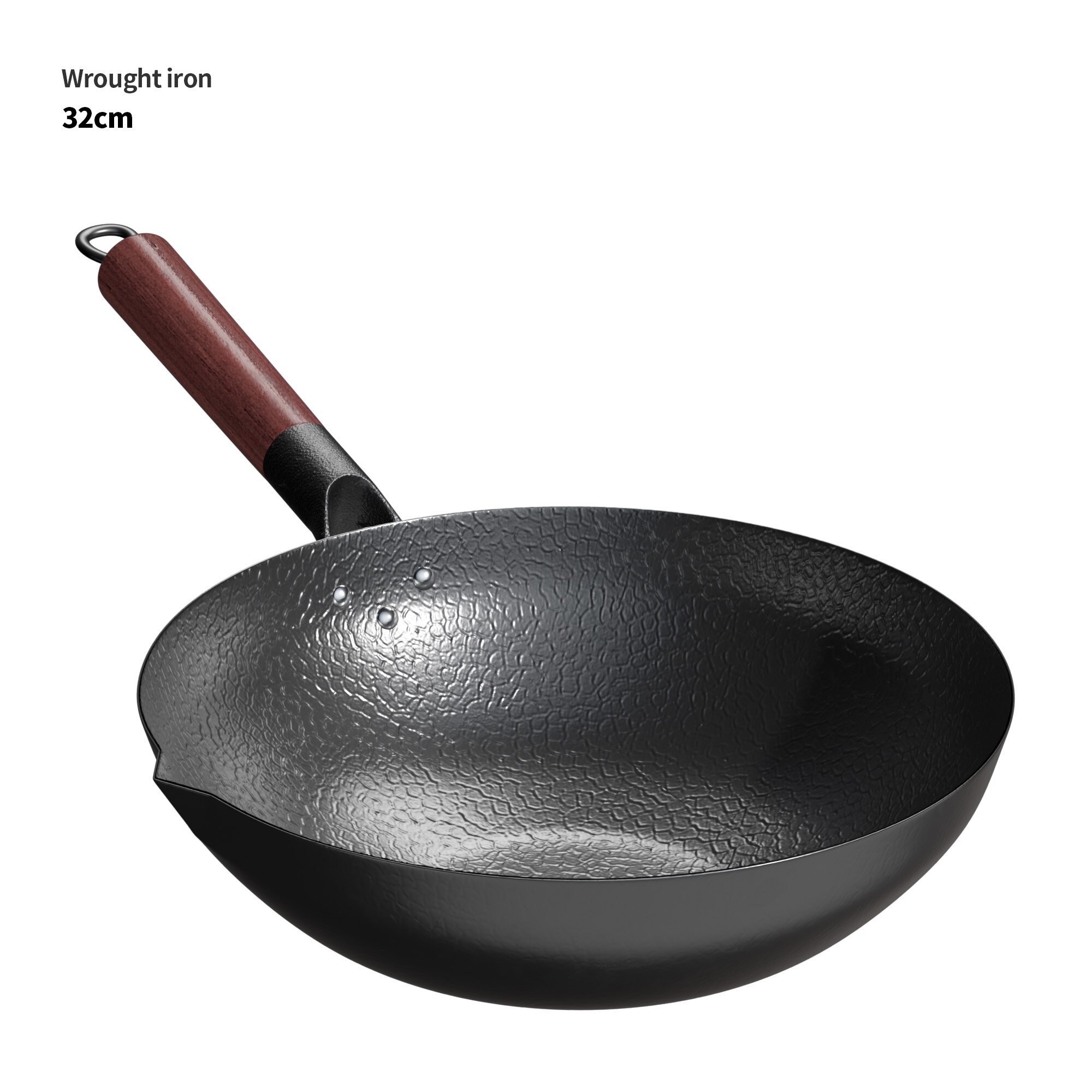 Traditional Iron Wok Pan Non-coating Non-stick Cooking pots Chinese Cookware induction Kitchen Utensils: Single pan