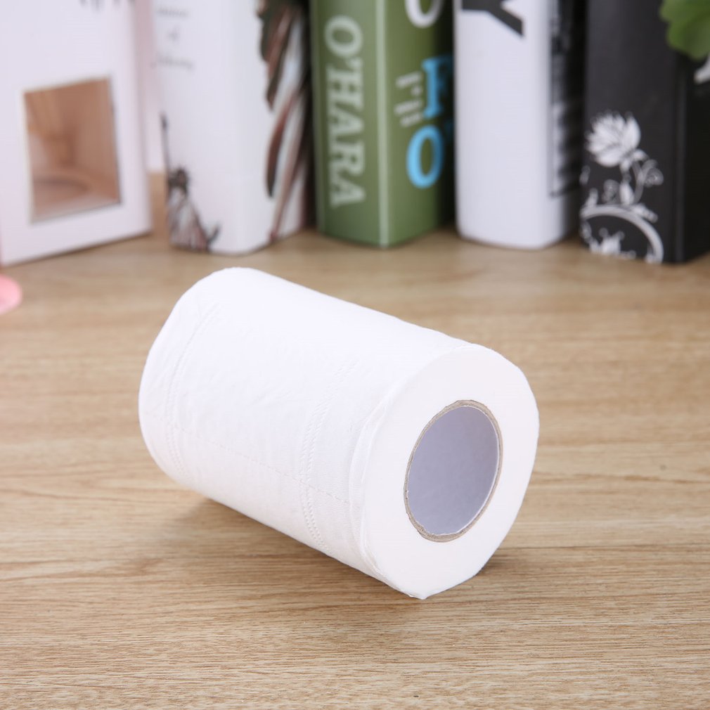 1 Roll Natural Paper Towels Portable Toilet Paper for Office for Family Restaurant English Packaging