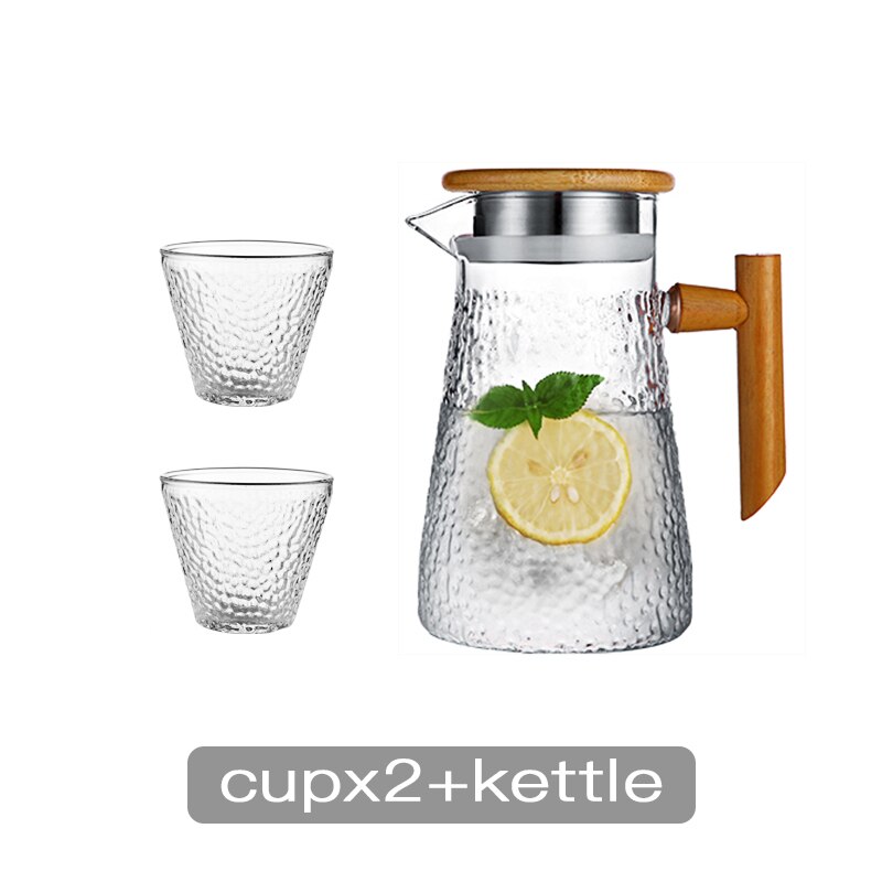 Oneisall waterkoker glazen waterkoker 950ml- delige transparante theepot koffie sapkan met roestvrijstalen zeef functioneel: 2 kopjes
