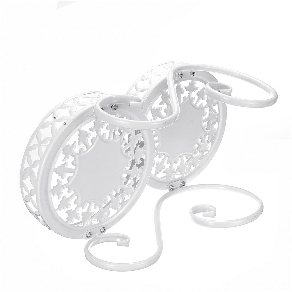 Utendørs metallholder hage uteplass hyller for plante blomsterpotte dobbeltlags blomsterstativ sterk bærekraft innendørs stativ