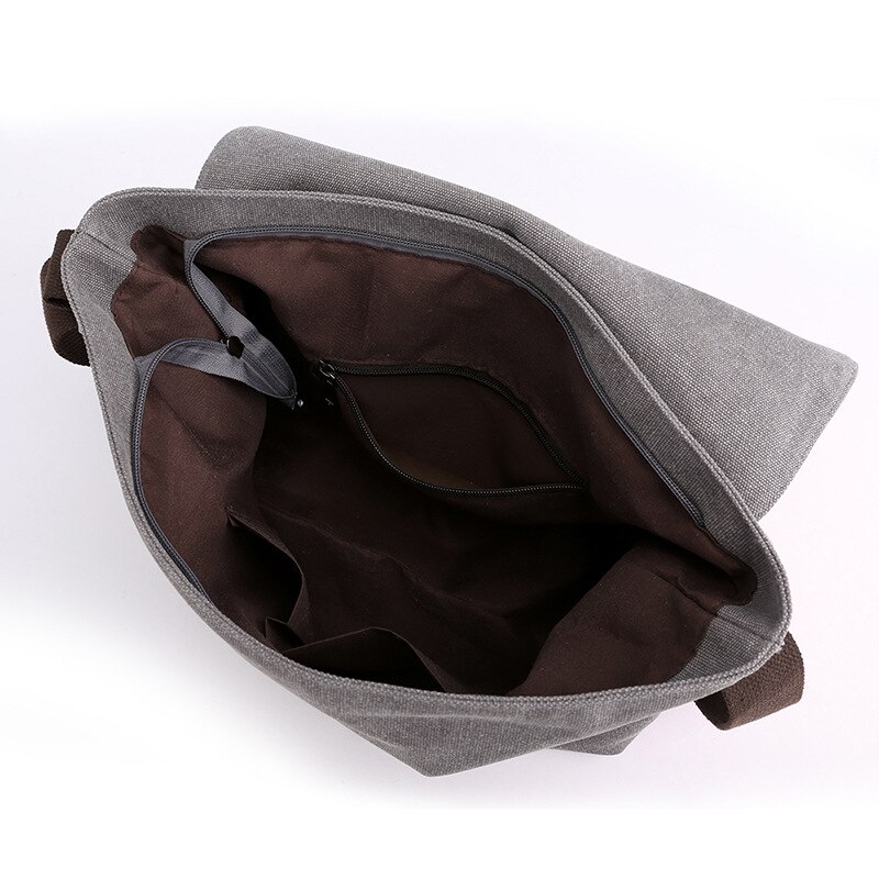 KVKY – sac à main rétro pour hommes, sacoche à bandoulière en toile,