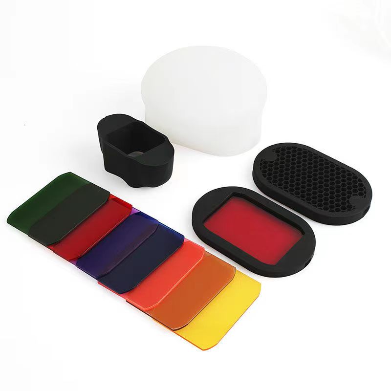 Kit de difusor de Flash, Reflector Softbox, rejilla de panal, geles de Color, accesorio magnético, bola de luz suave para Flash apta para MagMod: Oro