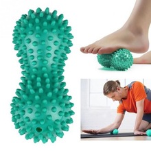 PVC Yoga Supplies with Thorns Workout Massage Peanut Hand Ball Yoga Fitness Ball Inflated Peanut Ball Random Color #H915